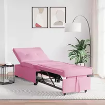 Ištraukiama sofa-lova Rožinė 194 x 50 x 82 cm audinys