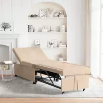 Ištraukiama sofa-lova Kreminė 194 x 67 x 82 cm Mikropluoštas