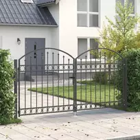 Tvora vartai ASSEN 301 x 200 cm Plienas Pilka Užrakintas