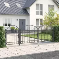 Sodo tvorelės vartai su arkiniu viršumi Assen Pilka 4 x 1,25 m
