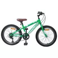 Kalnų Dviratis 24 Colių 6-Speed 8-12 metų Žalia