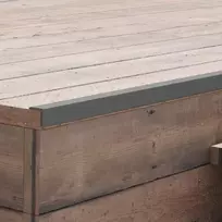Kampiniai grindų dangos apvadai, 5vnt., pilki, 170cm, WPC