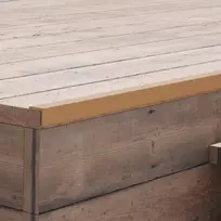 Kampiniai grindų dangos apvadai, 5vnt., tikmedžio, 170cm, WPC