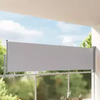 Ištraukiama šoninė kiemo pertvara, pilkos spalvos, 100x300cm
