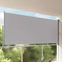 Ištraukiama šoninė kiemo pertvara, pilkos spalvos, 160x300cm