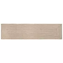 Zoninės kiliminės dangos Natūrali ir Balta 60 x 400 cm Džiutas