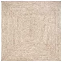 Zoninės kiliminės dangos Natūrali ir Balta 240 x 240 cm Džiutas