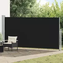 Ištraukiama šoninė pertvara, juodos spalvos, 160x500cm