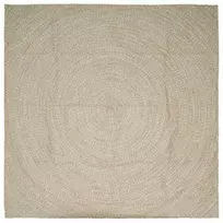 Zoninės kiliminės dangos Natūrali ir Balta 240 x 240 cm Džiutas