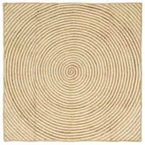 Zoninės kiliminės dangos Balta 120 x 120 cm Džiutas