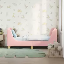 Vaikiška Lovo Rėmas su Galvūgaliu Rožinė 70 x 140 cm Bouclé