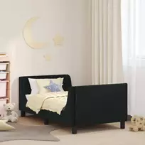 Vaikiška lovos konstrukcija su galvūgaliu Juoda 80 x 160 cm