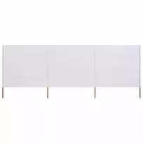 Uždanga nuo vėjo, 3 plokštės, smėlio balta, 400x160cm, audinys