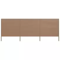 Uždanga nuo vėjo, 3 plokštės, taupe spalvos, 400x160cm, audinys