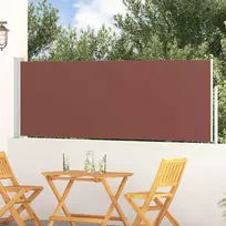 Ištraukiama šoninė kiemo pertvara, rudos spalvos, 100x300cm