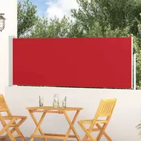 Ištraukiama šoninė kiemo pertvara, raudonos spalvos, 100x300cm