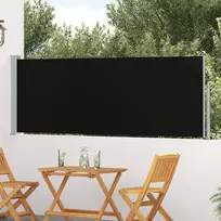 Ištraukiama šoninė kiemo pertvara, juodos spalvos, 100x300cm