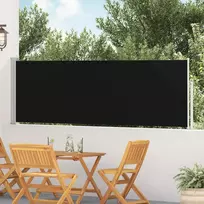 Ištraukiama šoninė kiemo pertvara, juodos spalvos, 100x500cm