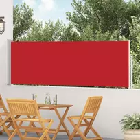 Ištraukiama šoninė kiemo pertvara, raudonos spalvos, 100x500cm