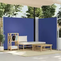 Ištraukiama šoninė pertvara, mėlynos spalvos, 160x600cm