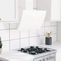 Sieninis gartraukis, baltas, 60cm, plienas ir grūdintas stiklas
