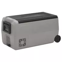 Šaltdėžė su ratukais ir rankena, juoda ir pilka, 36l, PP ir PE