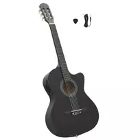 Klasikinė gitara su ekvalaizeriu, juodos spalvos, 6 stygos