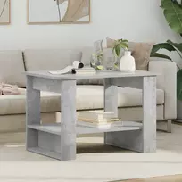 Kavos staliukas Betono pilka 72 x 50 x 50 cm Apdirbta mediena