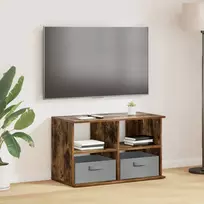 Televizoriaus stovas su stalčių Rūkyta ąžuolas 79 x 40 x 48 cm