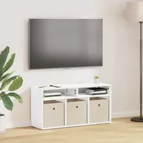 Žemas stalas su stalčių Balta 87 x 27,5 x 43 cm