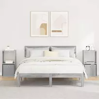 Naktinis staliukas 2 pcs Pilkas Sonoma 35 x 32 x 68,5 cm