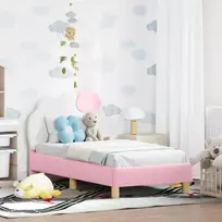 Vaikiška Lovo Rėmas su Galvūgaliu Rožinė 70 x 140 cm PU