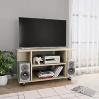 TV spintelė su ratukais, sonoma ąžuolo sp., 80x40x45cm, mediena
