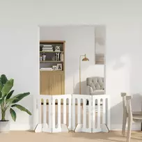 Sulankstomas šunų tvora 4 pcs Baltas 201 x 38 x 70 cm