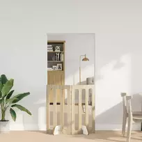 Sulankstomas šunų tvora 2 pcs Sonoma ąžuolas 100,5 x 38 x 90 cm