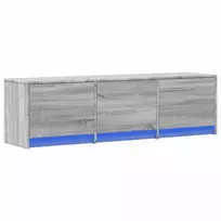 Televizoriaus spintelė su LED Pilkas Sonoma 140 x 34 x 40 cm