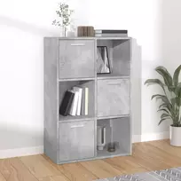 Spintelė daiktams, betono pilka, 60x29,5x90cm, apdirbta mediena