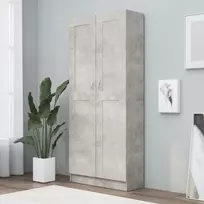 Spintelė knygoms, betono, 82,5x30,5x185,5cm, apdirbta mediena