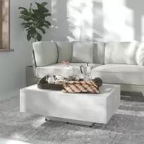 Kavos staliukas, betono pilkas, 85x55x31cm, apdirbta mediena