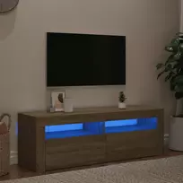 Televizoriaus spintelė su LED apšvietimu, ąžuolo, 120x35x40cm