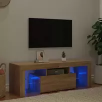 Televizoriaus spintelė su LED apšvietimu, ąžuolo, 120x35x40cm