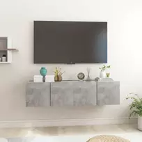 Pakabinamos televizoriaus spintelės, 2vnt., pilkos, 60x30x30cm
