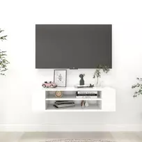 Pakabinama TV spintelė, balta, 100x30x26,5cm, mediena