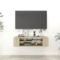 Pakabinama TV spintelė, ąžuolo, 100x30x26,5cm, apdirbta mediena