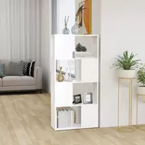 Spintelė knygoms/kambario pertvara, balta, 60x24x124,5cm, MDP