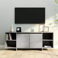 Televizoriaus spintelė, betono pilkos spalvos, 130x35x50cm, MDP