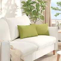 Sofa Pagalvės 2 pcs Šviesiai žalia 50 x 30 cm audinys