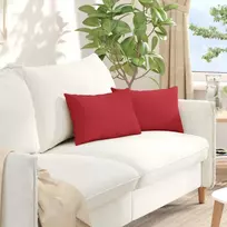 Sofa Pagalvės 2 pcs Raudona 50 x 30 cm audinys
