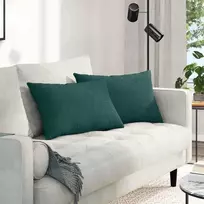 Sofa Pagalvės 2 pcs Tamsiai žalia 60 x 40 cm audinys