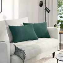 Sofa Pagalvės 2 pcs Tamsiai žalia 60 x 40 cm Kordūrinis audinys
